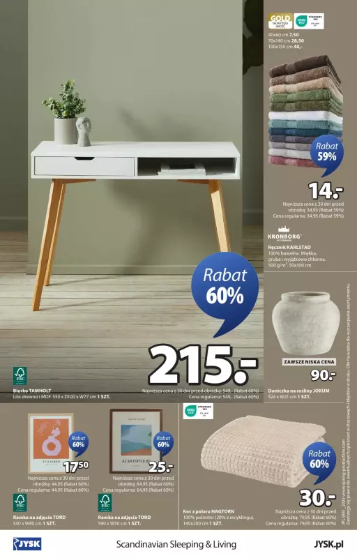 Jysk - gazetka promocyjna Świetna oferta dla domu. Rabat do 60% od środy 08.10 do niedzieli 26.10 - strona 24
