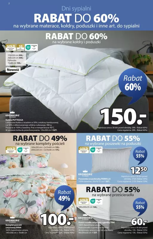 Jysk - gazetka promocyjna Świetna oferta dla domu. Rabat do 60% od środy 08.10 do niedzieli 26.10 - strona 2