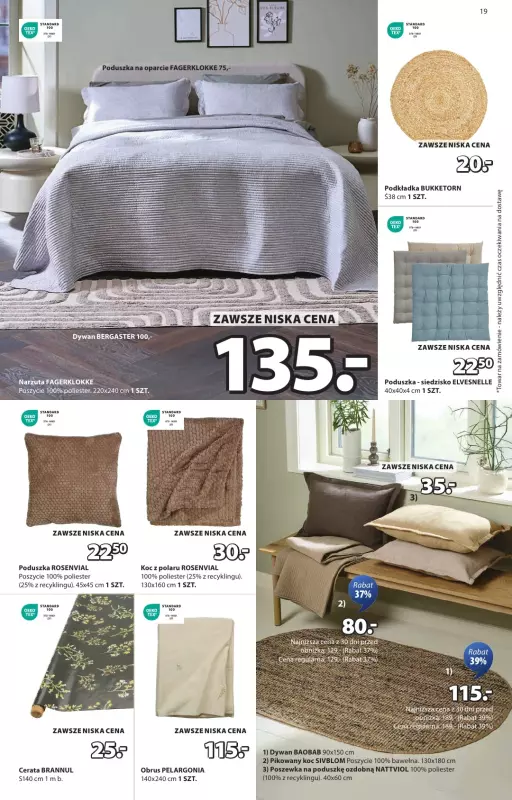Jysk - gazetka promocyjna Świetna oferta dla domu. Rabat do 60% od środy 08.10 do niedzieli 26.10 - strona 19