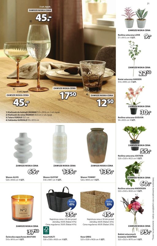 Jysk - gazetka promocyjna Świetna oferta dla domu. Rabat do 60% od środy 08.10 do niedzieli 26.10 - strona 21