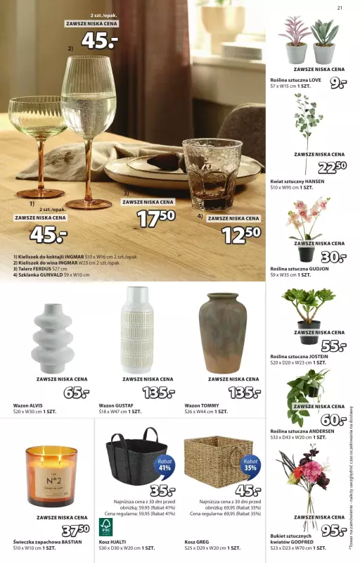 Jysk - gazetka promocyjna Świetna oferta dla domu. Rabat do 60% od środy 08.10 do niedzieli 26.10 - strona 21