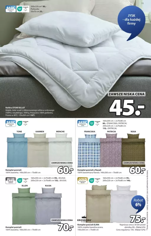 Jysk - gazetka promocyjna Świetna oferta dla domu. Rabat do 60% od środy 08.10 do niedzieli 26.10 - strona 11
