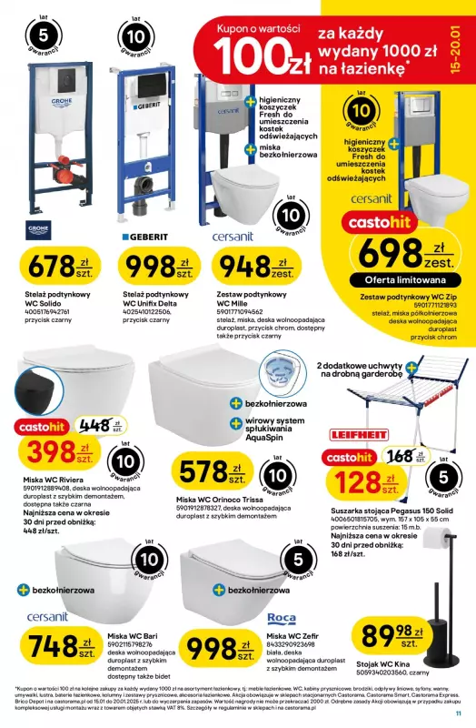 Castorama - gazetka promocyjna Gazetka od środy 15.01 do wtorku 28.01 - strona 11