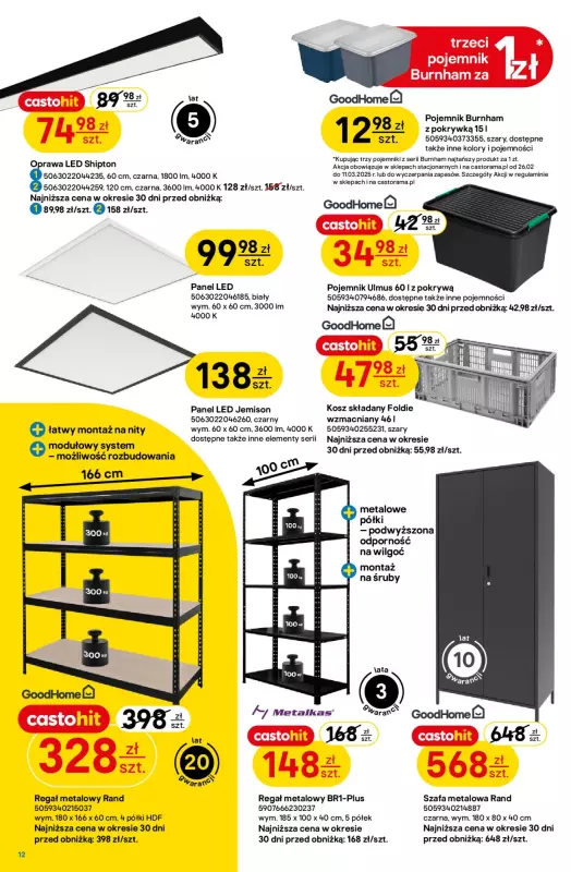 Castorama - gazetka promocyjna Gazetka od środy 26.02 do wtorku 11.03 - strona 12