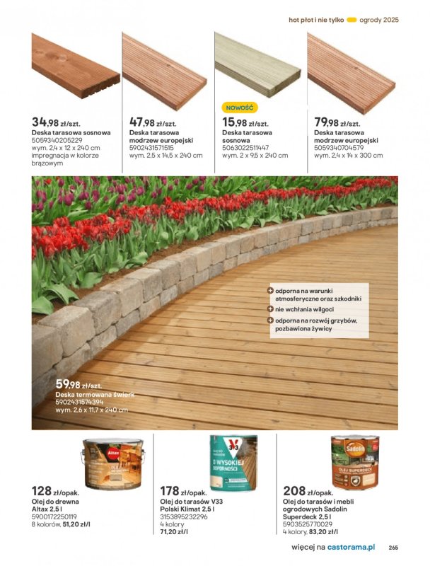Castorama - gazetka promocyjna Katalog Ogrody, tarasy i balkony 2025 od środy 12.03 do środy 31.12 - strona 265