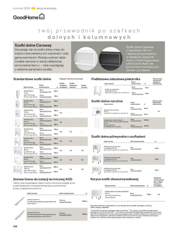 Castorama - gazetka promocyjna Katalog Kuchnie 2025 od poniedziałku 19.05 do wtorku 30.09 - strona 258