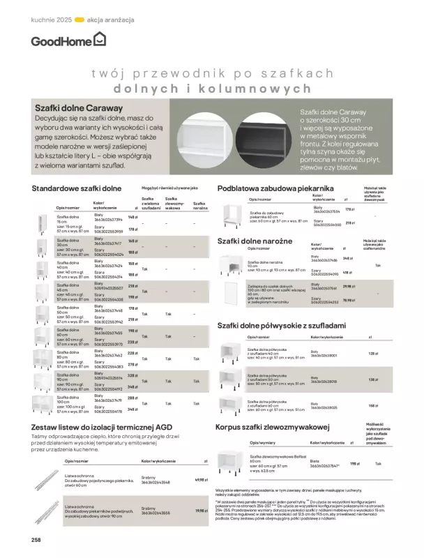 Castorama - gazetka promocyjna Katalog Kuchnie 2025 od poniedziałku 19.05 do wtorku 30.09 - strona 258