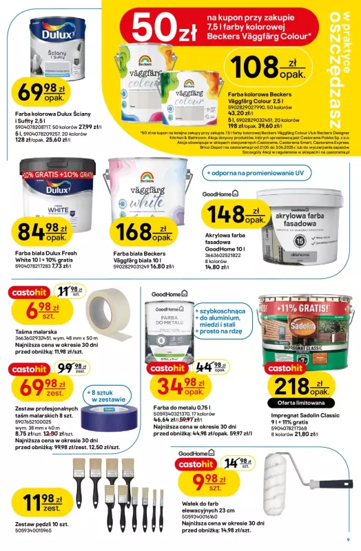 Castorama - gazetka promocyjna Gazetka od środy 21.05 do wtorku 03.06 - strona 9
