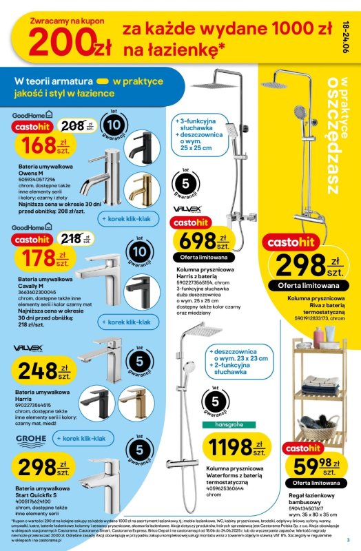 Castorama - gazetka promocyjna Gazetka od środy 18.06 do wtorku 01.07 - strona 3