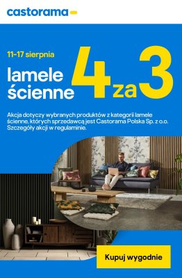 Castorama - gazetka promocyjna Lamele ścienne 4 za 3 - tylko online! od wtorku 12.08 do niedzieli 17.08