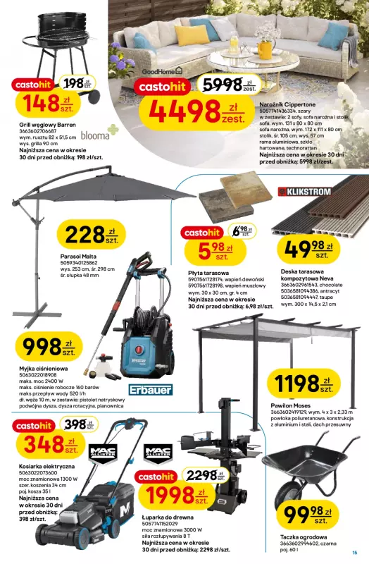 Castorama - gazetka promocyjna Gazetka od środy 13.08 do wtorku 26.08 - strona 15