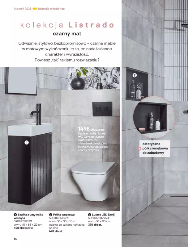 Castorama - gazetka promocyjna Katalog Łazienki od środy 17.09 do środy 31.12 - strona 64