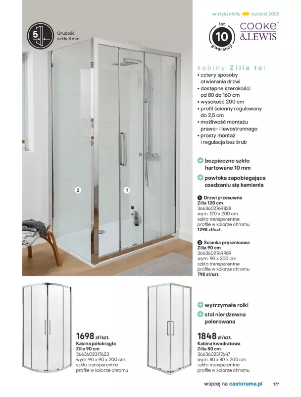 Castorama - gazetka promocyjna Katalog Łazienki od środy 17.09 do środy 31.12 - strona 177