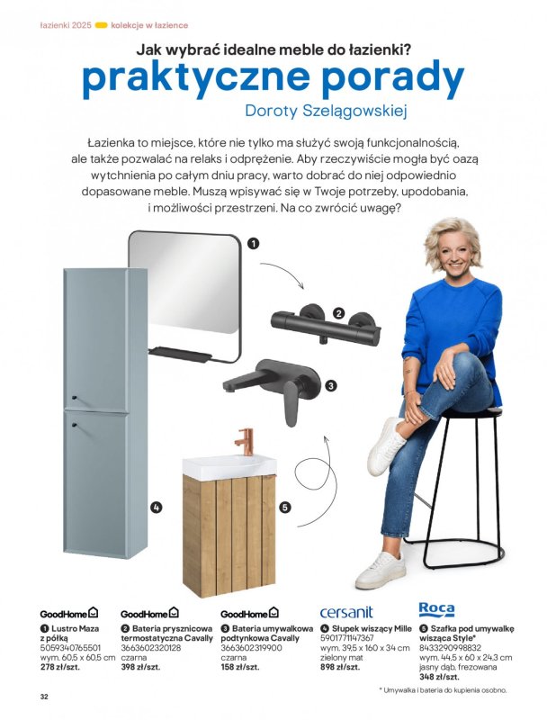 Castorama - gazetka promocyjna Katalog Łazienki od środy 17.09 do środy 31.12 - strona 32