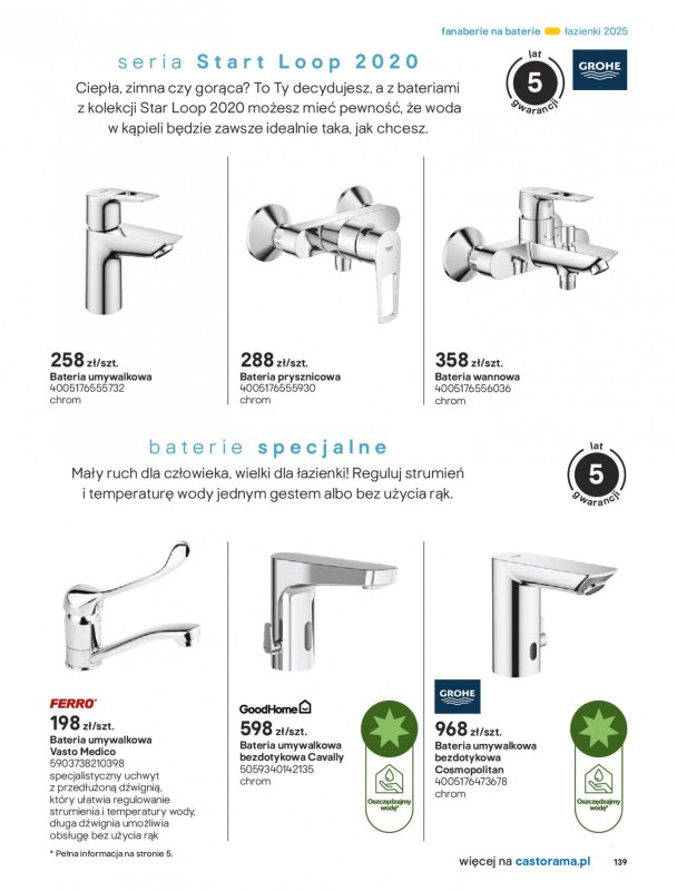 Castorama - gazetka promocyjna Katalog Łazienki od środy 17.09 do środy 31.12 - strona 139