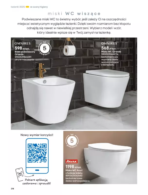 Castorama - gazetka promocyjna Katalog Łazienki od środy 17.09 do środy 31.12 - strona 218