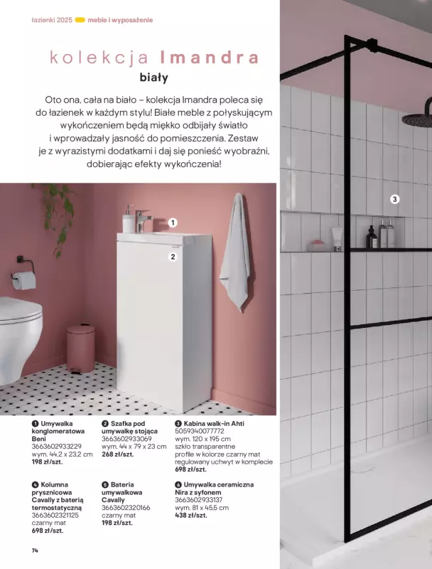 Castorama - gazetka promocyjna Katalog Łazienki od środy 17.09 do środy 31.12 - strona 74