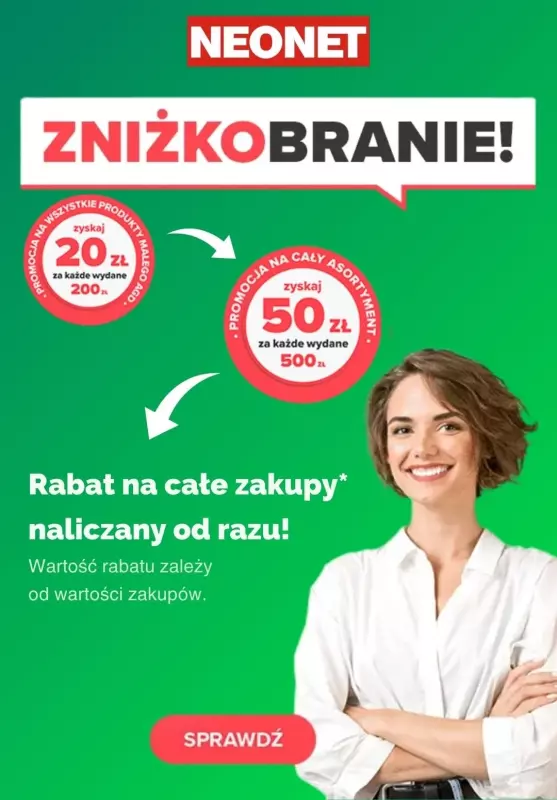 NEONET - gazetka promocyjna ZNIŻKOBRANIE! od czwartku 24.10 