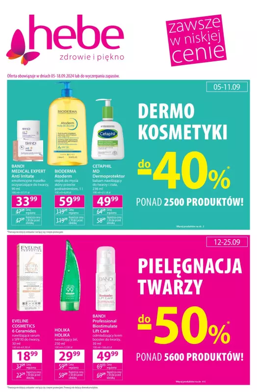 Hebe - gazetka promocyjna Gazetka od czwartku 05.09 do środy 18.09