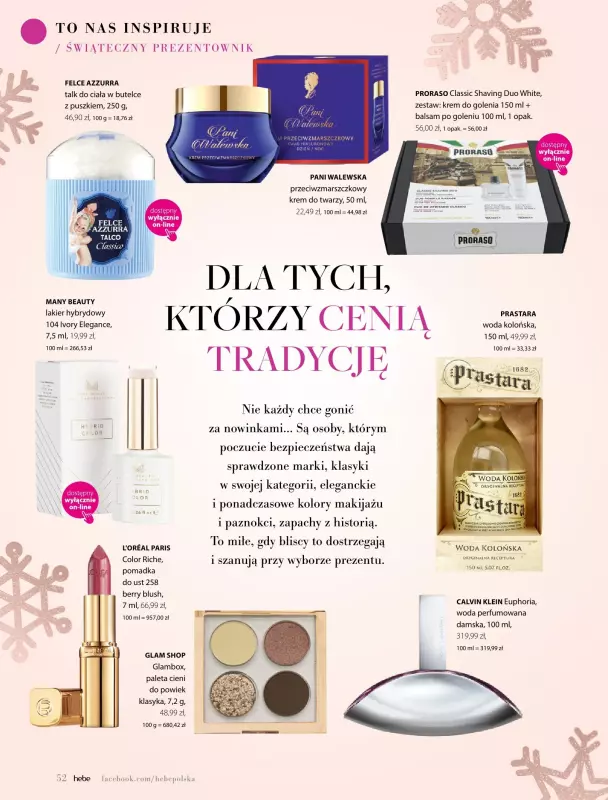 Hebe - gazetka promocyjna Magazyn od czwartku 14.11 do wtorku 31.12 - strona 52