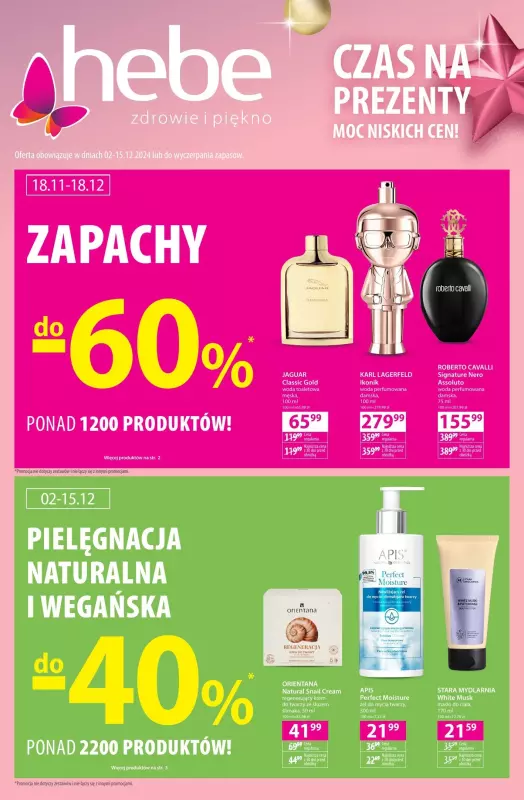 Hebe - gazetka promocyjna Gazetka od poniedziałku 02.12 do niedzieli 15.12