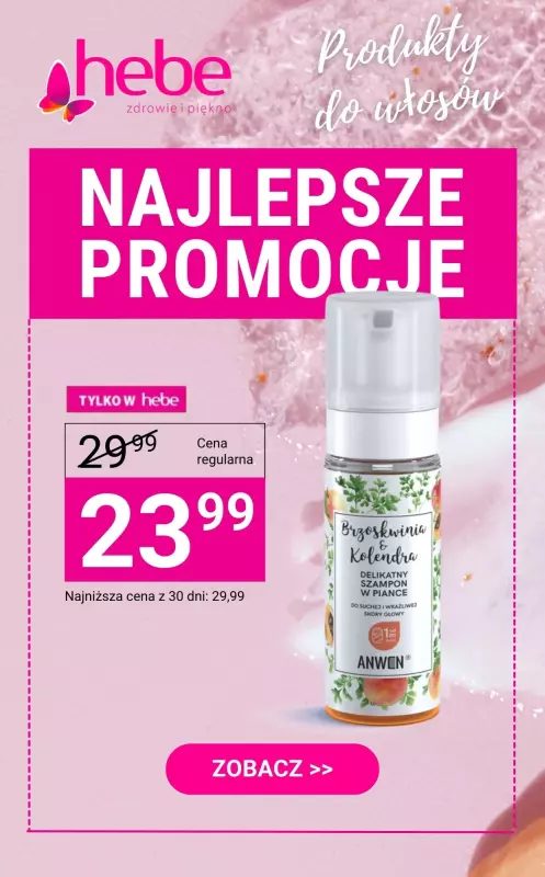 Hebe - gazetka promocyjna Produkty do włosów - NAJLEPSZE PROMOCJE od czwartku 13.02 