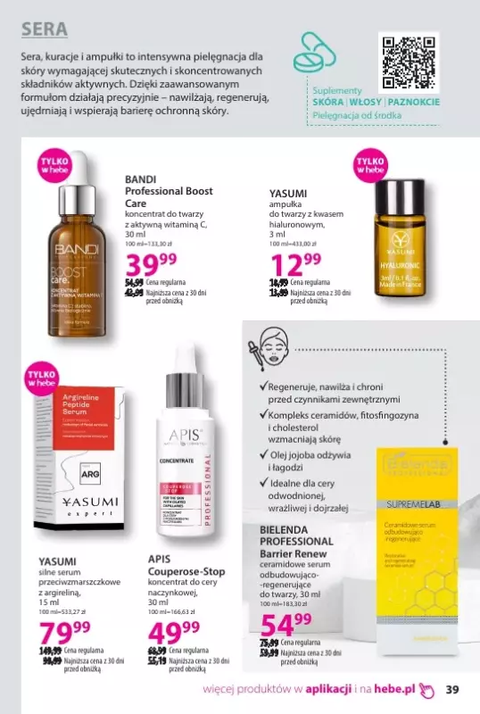 Hebe - gazetka promocyjna Katalog Piękna skóra w każdym wieku od środy 12.03 do środy 09.04 - strona 39