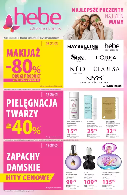 Hebe - gazetka promocyjna Gazetka od czwartku 08.05 do środy 21.05