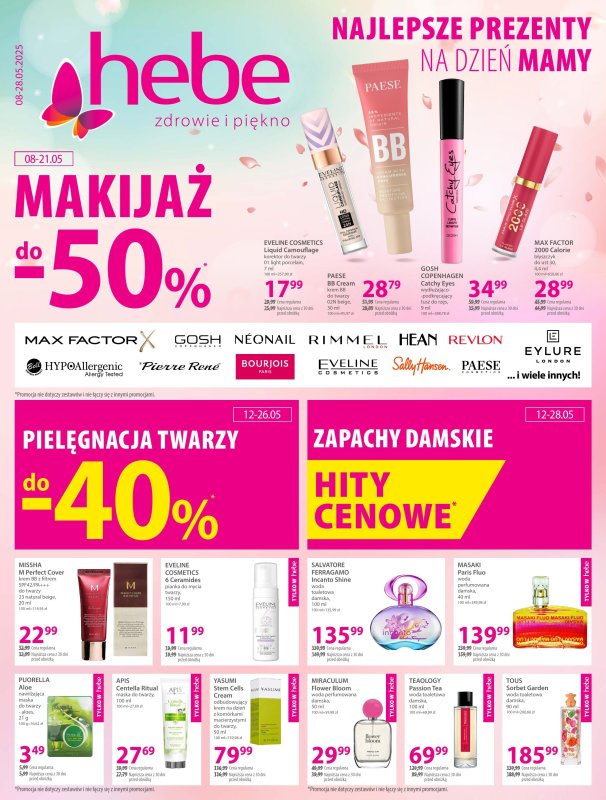 Hebe - gazetka promocyjna Ulotka od piątku 09.05 do środy 28.05
