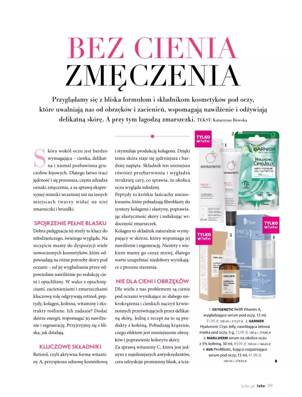 Hebe - gazetka promocyjna Magazyn od piątku 09.05 do poniedziałku 30.06 - strona 39