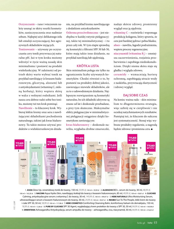 Hebe - gazetka promocyjna Magazyn od piątku 09.05 do poniedziałku 30.06 - strona 43