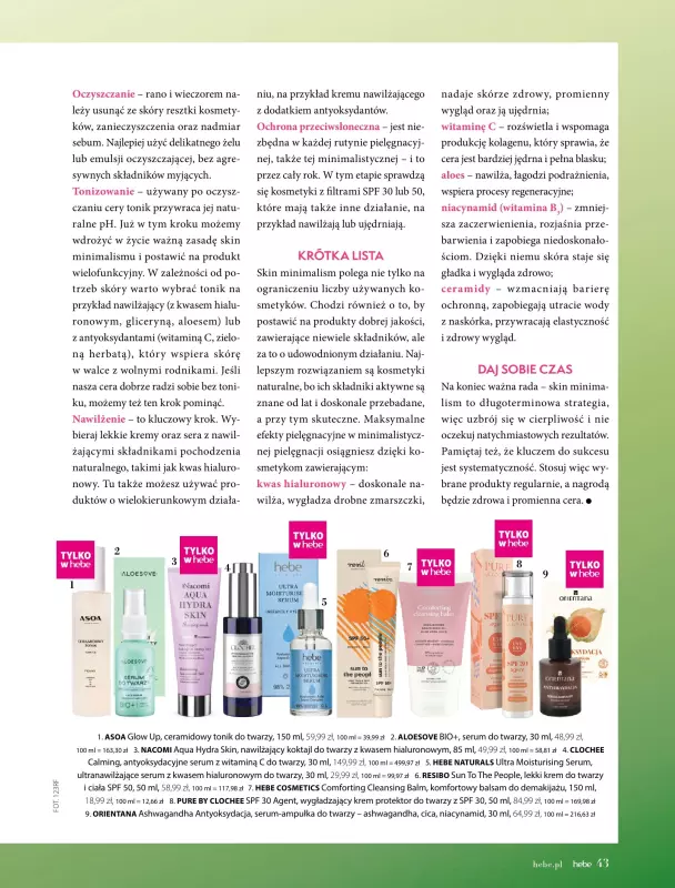 Hebe - gazetka promocyjna Magazyn od piątku 09.05 do poniedziałku 30.06 - strona 43