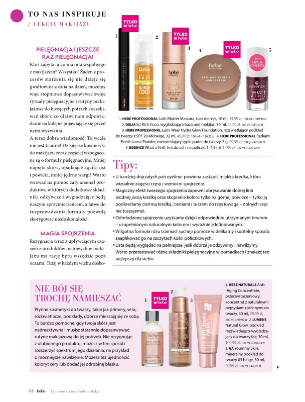 Hebe - gazetka promocyjna Magazyn od piątku 09.05 do poniedziałku 30.06 - strona 84