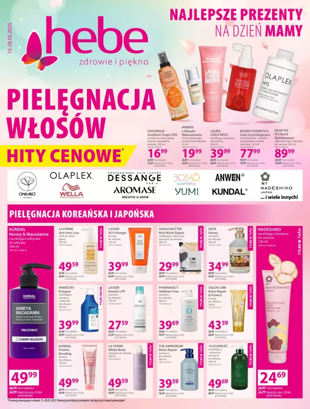 Hebe - gazetka promocyjna Ulotka od piątku 16.05 do środy 28.05