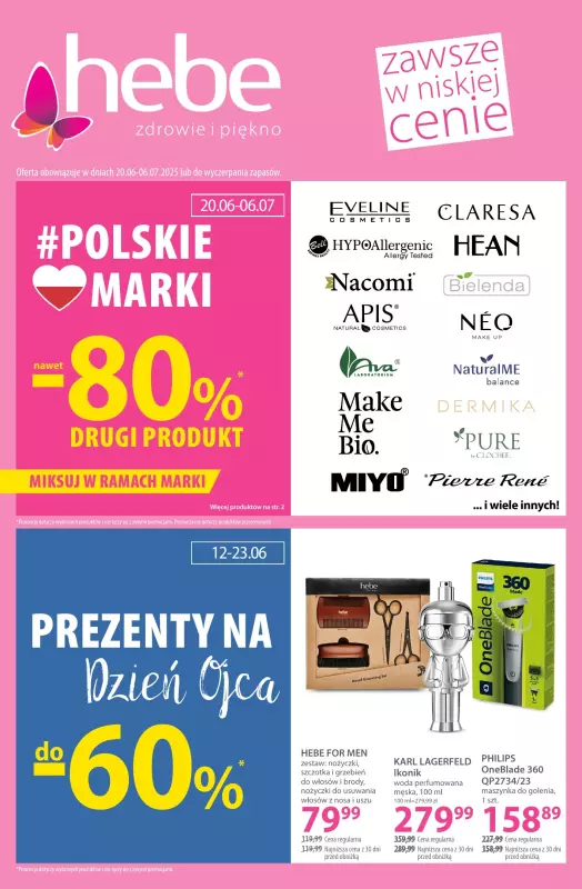 Hebe - gazetka promocyjna Gazetka od piątku 20.06 do niedzieli 06.07
