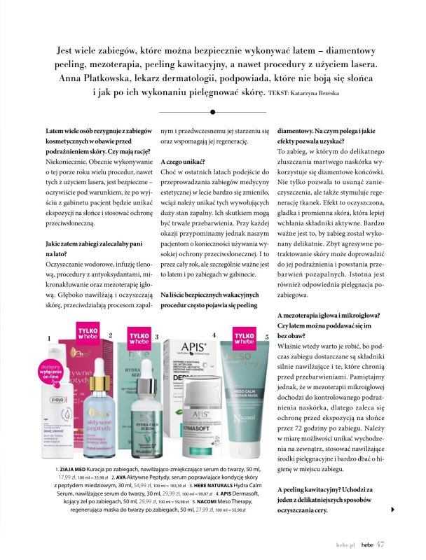 Hebe - gazetka promocyjna Magazyn od wtorku 01.07 do niedzieli 31.08 - strona 47
