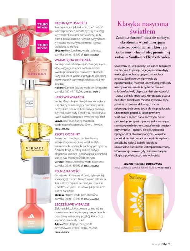 Hebe - gazetka promocyjna Magazyn od wtorku 01.07 do niedzieli 31.08 - strona 99