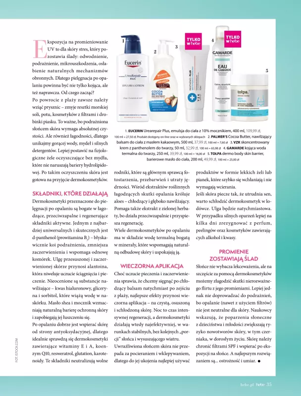 Hebe - gazetka promocyjna Magazyn od wtorku 01.07 do niedzieli 31.08 - strona 35