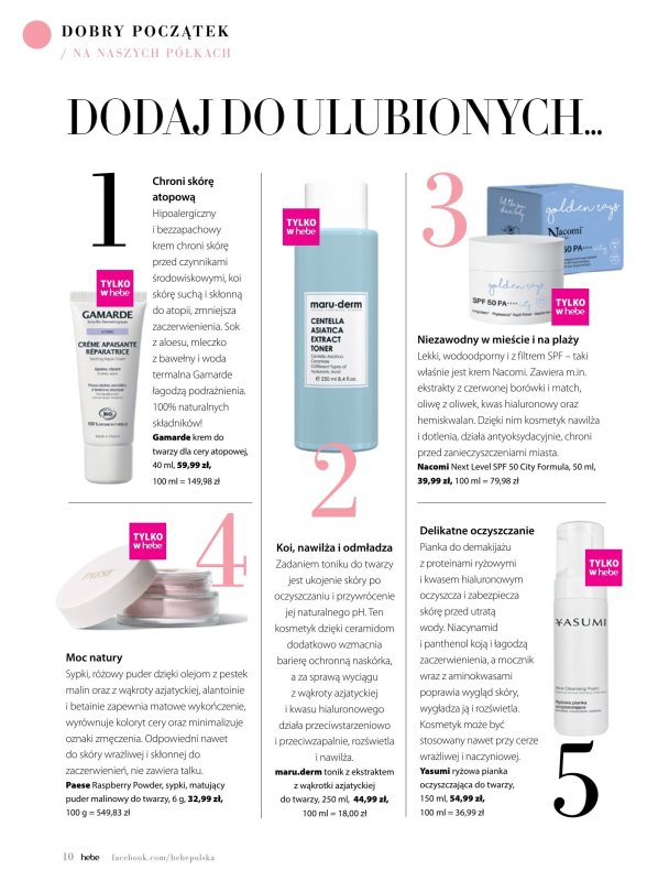 Hebe - gazetka promocyjna Magazyn od wtorku 01.07 do niedzieli 31.08 - strona 10