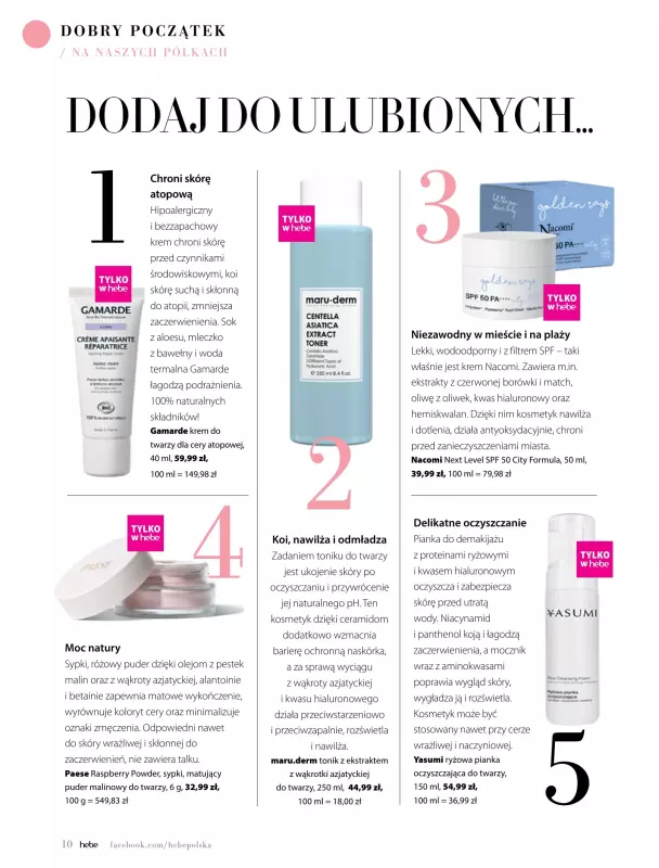 Hebe - gazetka promocyjna Magazyn od wtorku 01.07 do niedzieli 31.08 - strona 10
