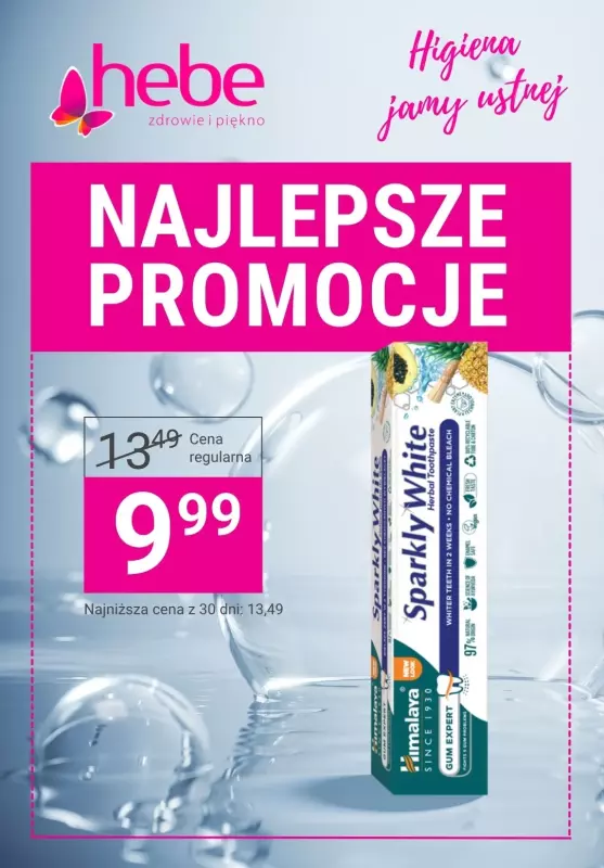 Hebe - gazetka promocyjna Pasty i szczoteczki do zębów już od 9,99 zł od wtorku 01.07 do niedzieli 06.07
