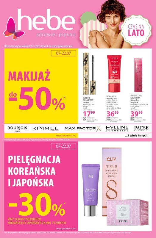 Hebe - gazetka promocyjna Gazetka od poniedziałku 07.07 do wtorku 22.07