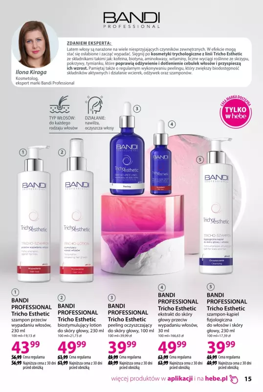 Hebe - gazetka promocyjna Katalog od piątku 01.08 do niedzieli 31.08 - strona 15