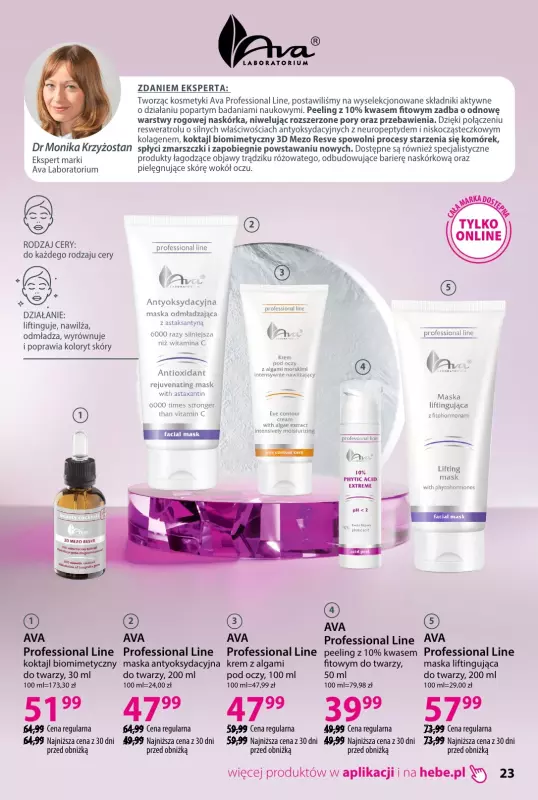 Hebe - gazetka promocyjna Katalog od piątku 01.08 do niedzieli 31.08 - strona 23