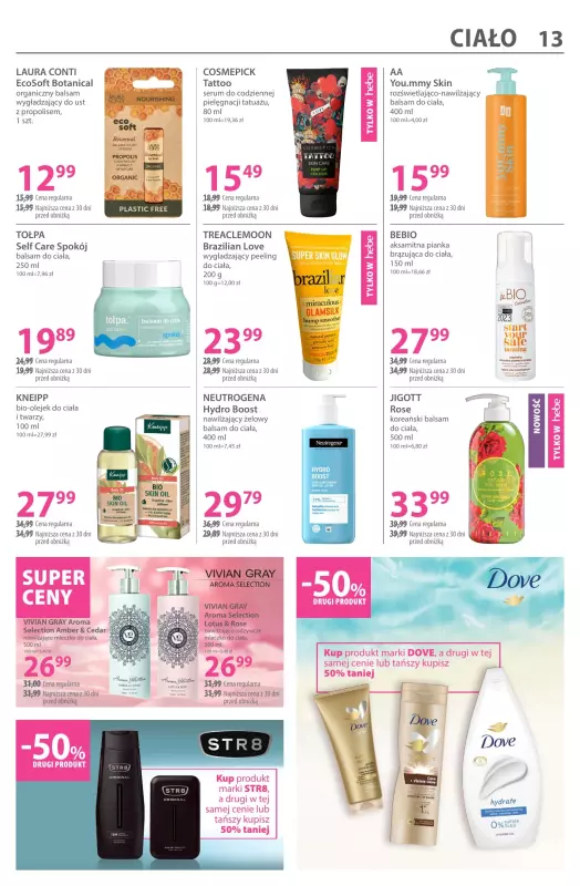 Hebe - gazetka promocyjna Gazetka od czwartku 07.08 do czwartku 21.08 - strona 13