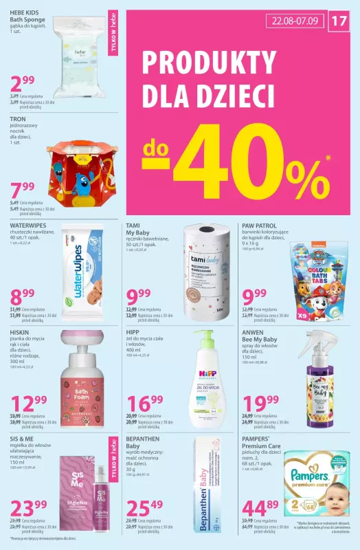 Hebe - gazetka promocyjna Gazetka od piątku 22.08 do niedzieli 07.09 - strona 17