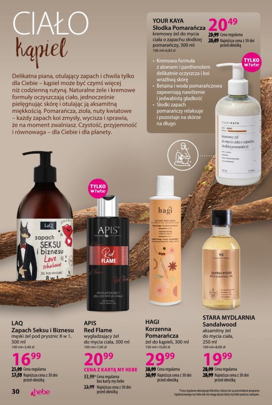 Hebe - gazetka promocyjna Katalog Piękno z natury od wtorku 02.09 do poniedziałku 29.09 - strona 30