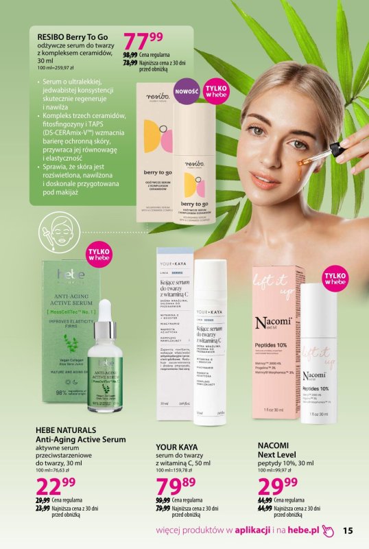 Hebe - gazetka promocyjna Katalog Piękno z natury od wtorku 02.09 do poniedziałku 29.09 - strona 15