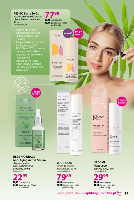 Hebe - gazetka promocyjna Katalog Piękno z natury od wtorku 02.09 do poniedziałku 29.09 - strona 15
