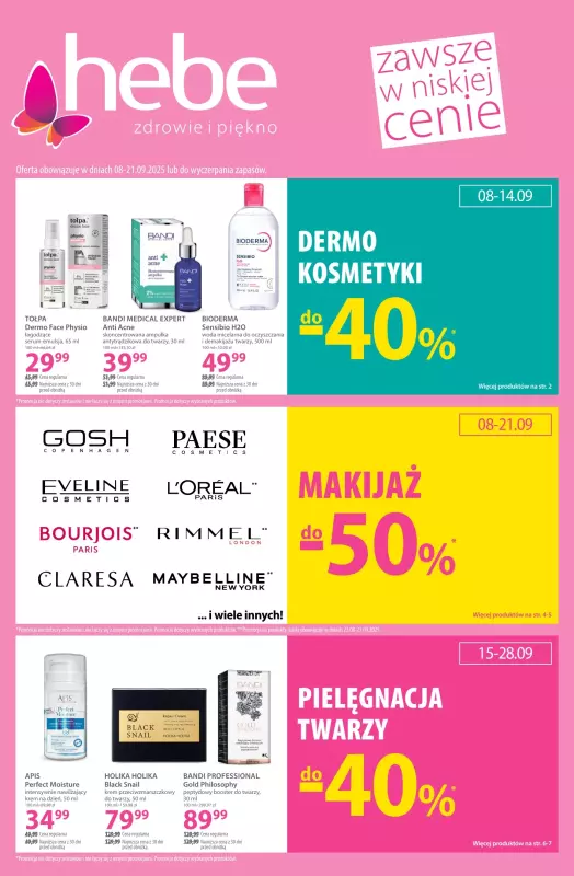 Hebe - gazetka promocyjna Gazetka od wtorku 09.09 do niedzieli 21.09